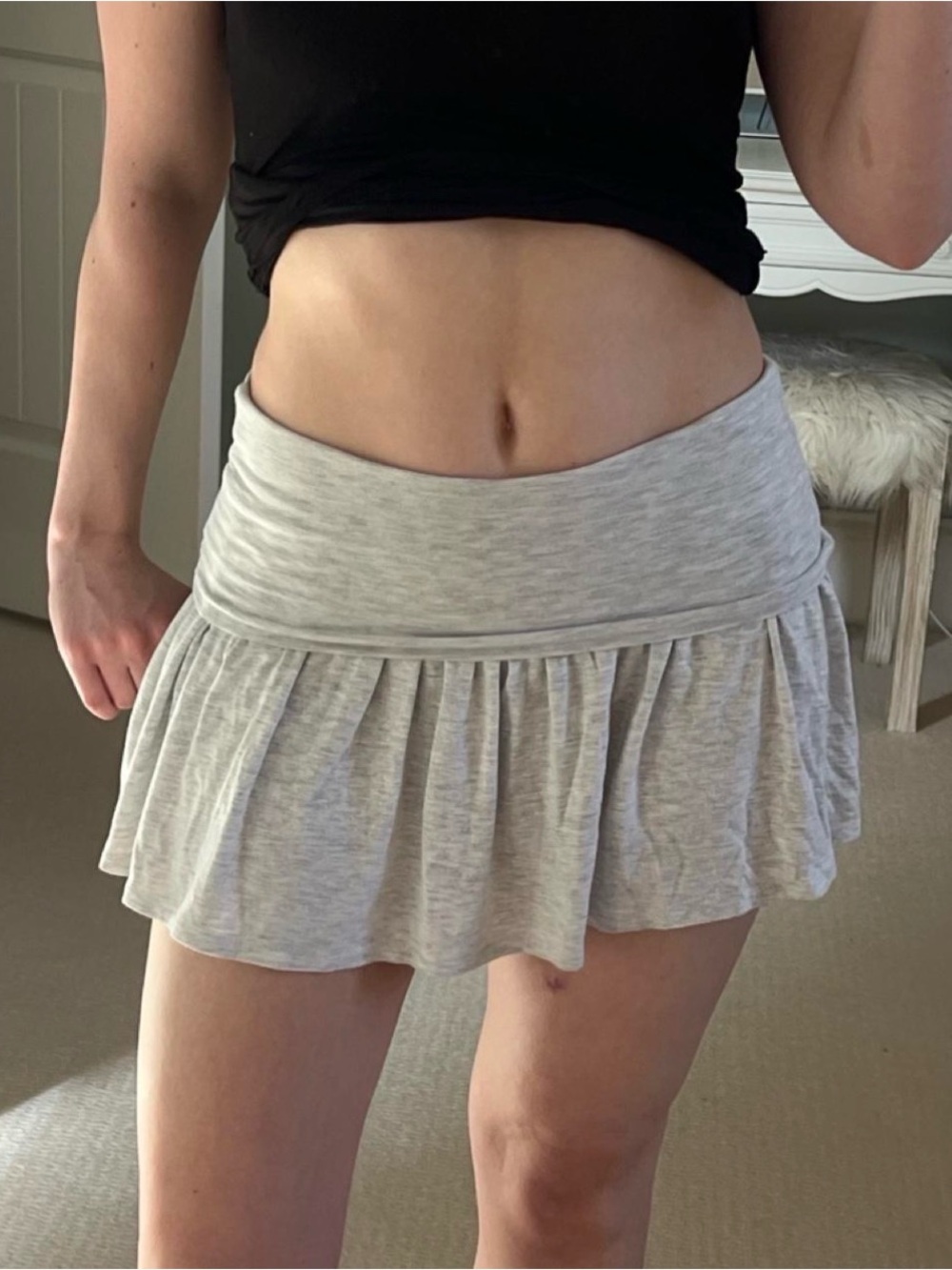 Garage XS Light Gray Women’s Flare Skirt